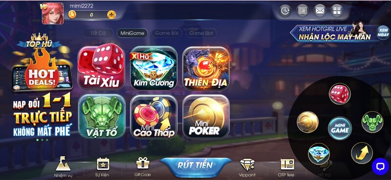 Dòng game Mini game tại Genvip club 