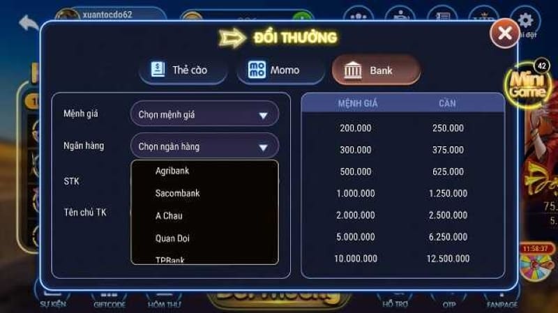 Chi tiết các bước rút tiền Loc777 bet