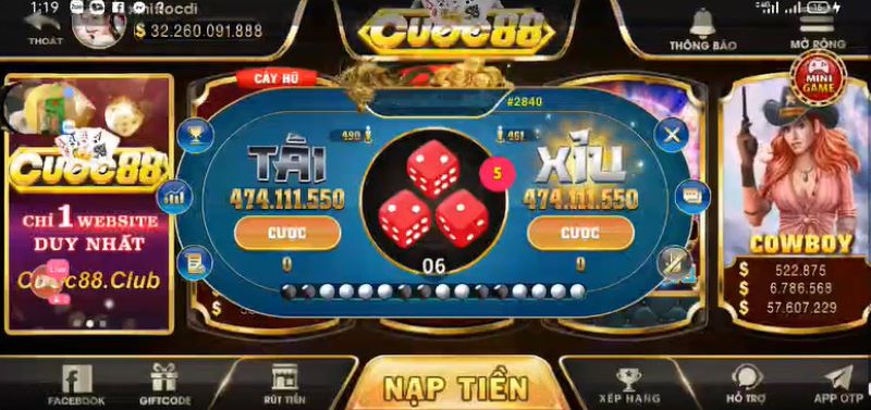 Game cược tại cuoc88 club