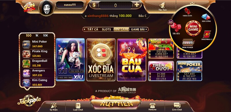 Các dòng game Minigame đặc sắc tại sumwin88