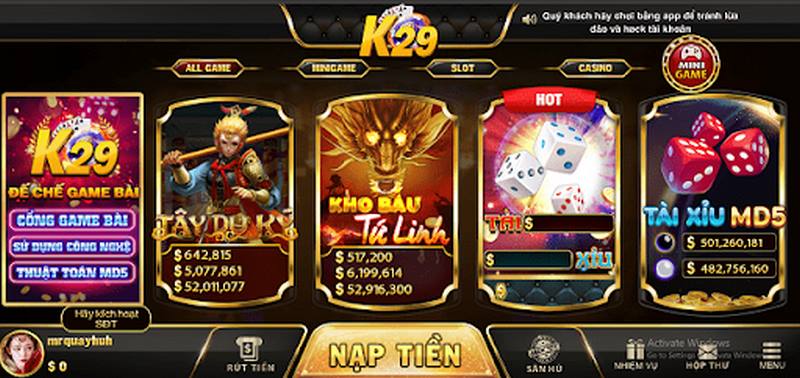 Đa dạng trò chơi và tỷ lệ thưởng cực cao