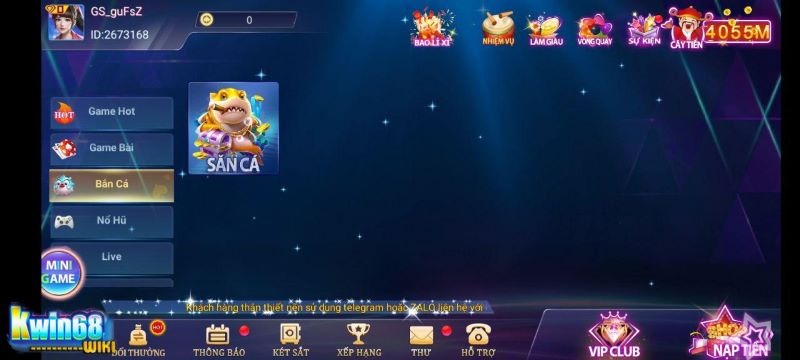 Các thể loại game tại Kwin