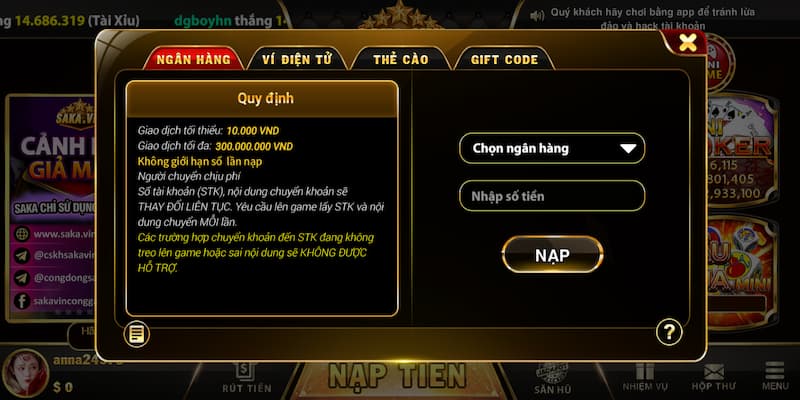 Nạp tiền an toàn, chính xác