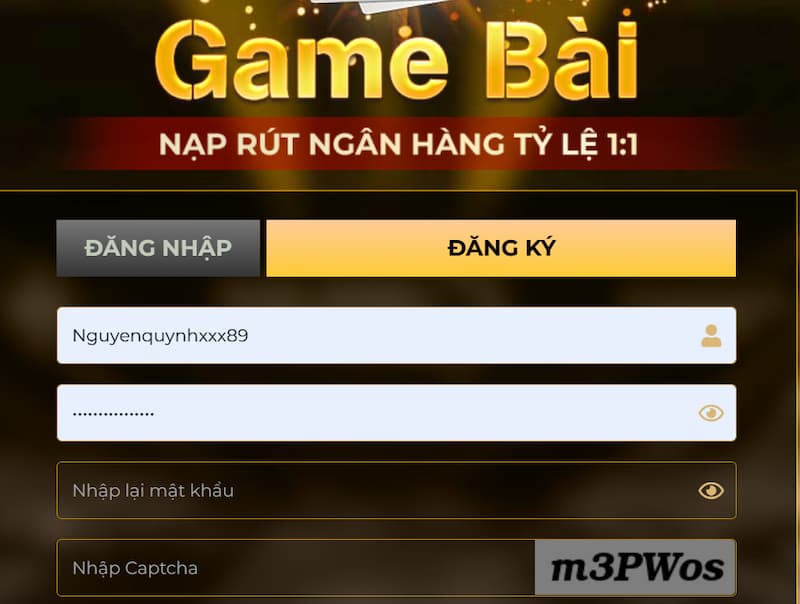 Các thao tác đăng ký tài khoản tại cổng game Zowin