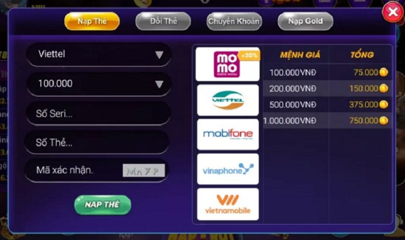 Hướng dẫn cách nạp tại bay27 club